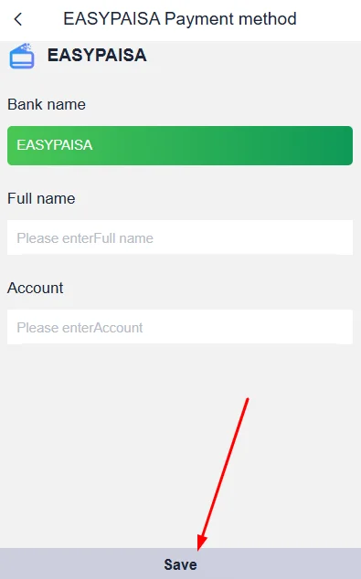 Click on the Save button